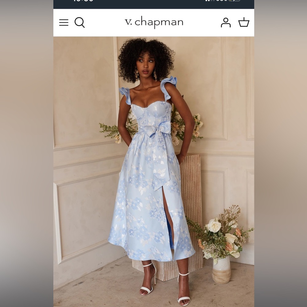 V.Chapman Light Blue Floral Dress